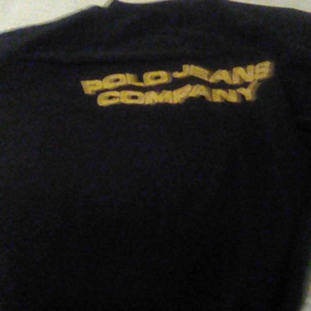 Mens shirt ..blue and gold 67 on right sleeve m